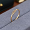 Hollow Moon Phase 304 Stainless Steel Finger Rings, Golden, US Size 6(16.5mm)