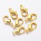 Brass Lobster Claw Clasps, Parrot Trigger Clasps, Cadmium Free & Nickel Free & Lead Free, Golden, 19x10x4mm, Hole: 2mm