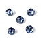 Glass Rhinestone Cabochons, Pointed Back & Back Plated, Faceted, Square, Diamond, Light Sapphire, 4x3mm