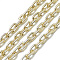 Aluminum Cable Chains, Unwelded, Oval, Light Gold, 4.6x3.1x0.8mm