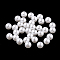 Eco-Friendly Plastic Imitation Pearl Beads, High Luster, Grade A, No Hole Beads, Round, White, 4mm