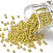 12/0 Glass Seed Beads, Opaque Colors Lustered, Round, Round Hole, Yellow, 12/0, 2mm, Hole: 1mm, about 3333pcs/50g, 50g/bag, 18bags/2pounds