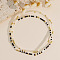 2Pcs Bohemian Style Glass Seed Beaded Stretch Bracelet Set with Brass Beads, Mixed Color, Inner Diameter: 6-1/2 inch(16.5cm)