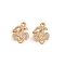 Brass Pave Clear Cubic Zirconia Fruit Connector Charms, Cherry Links, Real 18K Gold Plated, 12.5x9x3mm, Hole: 1.4mm and 1.6mm