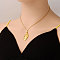 Stainless Steel Leaf Pendant Necklaces for Women, Silver, 17.72 inch(45cm)
