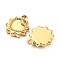 304 Stainless Steel Pendant Cabochon Settings, Heart, Real 18K Gold Plated, Tray: 6x6mm, 11x10x3mm, Hole: 1.4mm