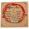 Lampwork & Glass Beads Braided Bead Bracelets, Adjustable Nylon Braided Bracelets for Women, with Greeting Card, Evil Eye, Inner Diameter: 11 inch(28cm)
