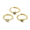 Rack Plating Brass Micro Pave Cubic Zirconia Adjustable Rings, Long-Lasting Plated, Lead Free & Cadmium Free, Heart, Mixed Color, US Size 7 1/4(17.5mm)