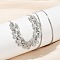 Brass Micro Pave Clear Cubic Zirconia Fruit Bib Necklaces, Platinum, Rack Plating, Long-Lasting Plated, Cadmium Free & Lead Free, Cherry, 19.09 inch(48.5cm)