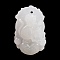 Natural White Jade Carved Pendants, Twelve Chinese Zodiac Signs Charms, Monkey, 35~37.5x22.5~24.5x8~12mm, Hole: 1.6~1.8mm