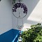 Glass Teardrop Pendant Decoration, Hanging Suncatchers, with Natural Amethyst Chip Tree of Life, for Window Home Garden Decoration, Butterfly, 370mm