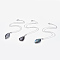 Brass Pendant Necklaces, with Natural Gemstone Pendant, Mixed Shapes, Platinum, 17.7 inch(45cm)