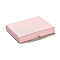Cardboard Jewelry Set Boxes, with Sponge Inside, Rectangle, Pink, 9.05x7.1x1.55~1.65cm