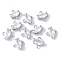 Brass Pave Cubic Zirconia Connector Charms, Rack Plating, Long-Lasting Plated, Cadmium Free & Lead Free, Platinum, Horse Eye, 7.5x7.5x3.5mm, Hole: 1mm