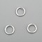 304 Stainless Steel Jump Rings, Open Jump Rings, Silver, 18 Gauge, 8x1mm, Inner Diameter: 6mm