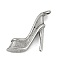 304 Stainless Steel Pendants, High Heel Shoes Charms, Antique Silver, 13.5x16x3.5mm, Hole: 1.4mm