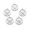 Non-Tarnish 304 Stainless Steel Pendants, Flat Round with Butterfly, Stainless Steel Color, 26x22.4x1mm, Hole: 2mm