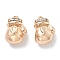 Brass Micro Pave Cubic Zirconia Charms, Cadmium Free & Nickel Free & Lead Free, Boxing Glove, Real 18K Gold Plated, 13.5x9.5x7.5mm, Hole: 1.2mm