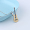 Guitar 667 Stainless Steel with Alloy Pendant Necklaces, Golden, 23.62 inch(60cm)