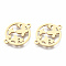 201 Stainless Steel Links Connectors, Laser Cut, Flat Round with Butterfly, Golden, 16x20.5x1mm, Hole: 1.2mm