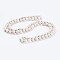 Natural Fossil Beaded Necklaces, Frosted, Round, 36 inch(91.44cm)