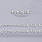 Brass Rolo Chains, Belcher Chains, Soldered, with Spool, Cadmium Free & Lead Free, Silver Color Plated, 2x0.6mm, about 301.83 Feet(92m)/roll