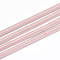 Flat Elastic Cord, with Nylon Outside and Rubber Inside, Pink, 7x2.5mm, about 100yard/bundle(300 feet/bundle)