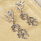 Vintage stainless steel coral drop earrings for women daily party fashion jewelry
