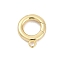 Brass Spring Gate Clasps, Cadmium Free & Nickel Free & Lead Free, Ring, Real 18K Gold Plated, 16x13.5x2.5mm, Hole: 1.6mm