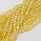 Natural Agate Beads Strands, Faceted, Dyed, Round, Gold, 4mm, Hole: 0.5mm, about 91~93pcs/strand, 14 inch