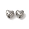 Non-Tarnish 304 Stainless Steel Beads, Heart, Stainless Steel Color, 6x6x4.5mm, Hole: 1.4mm