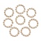 Aluminum Quick Link Connectors, Twisted Round Ring, Wheat, 24~24.5x3.5~4mm, Inner Diameter: 17~17.5mm