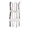 Acrylic & Glass & ABS Plastic Pearl & Alloy & Polymer Clay Pave Rhinestone Beads Strands, Barrel, for Jewelry Making, Faceted, Mixed Color, 7.2~7.5x4.5~5.5mm, Hole: 1.2mm, about 23pcs/strand, 7.09~7.28''(18~18.5cm)