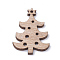 Undyed Wooden Pendants, Christmas Trees, BurlyWood, 30.5x21.5x2.5mm, Hole: 1mm