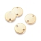 Ion Plating(IP) 304 Stainless Steel Links connectors, Flat Round, Golden, 10x1mm, Hole: 1.3mm