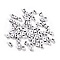 Opaque Acrylic Beads, Enamel Style, Cube with Letter, Letter X, 4.5x4.5x4.5mm, Hole: 2mm, 5500pcs/500g