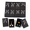 Cardboard Glitter Powder Jewelry Set Packaging Boxes, with Sponge Inside, for Rings, Small Watches, Necklaces, Earrings, Bracelet, Rectangle with Bowknot, Black, 8.3x5.3x3.3cm