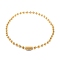 Ion Plating(IP) 304 Stainless Steel Ball Chain Necklaces for Women, Real 18K Gold Plated, 16.54 inch(42cm), bead: 6mm