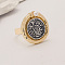 Elegant Zinc Alloy Geometric Adjustable Adjustable Rings Women's Party Accessory, Golden, Flat Round, 22mm