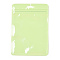 Macaron Color Plastic Yin-yang Zip Lock Bags, Resealable Bags, Self Seal Bags, Top Seal, Rectangle, Green Yellow, 25.9x17.9x0.15cm, Unilateral Thickness: 2 Mil(0.05mm)