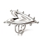 304 Stainless Steel Finger Rings, Heart, Stainless Steel Color, Inner Diameter: Adjustable