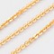 Ion Plating(IP) 304 Stainless Steel Boston Link Chains, Unwelded, with Spool, Golden, 2mm, about 65.61 Feet(20m)/roll