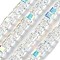 Electroplate Glass Beads Strands, Cube, AB Color, Faceted, Clear AB, 7x7x7mm, Hole: 1.4mm, about 99pcs/strand, 27.44''(69.7cm)