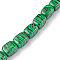 Synthetic Malachite Beads Strands, Cuboid, 8.5~11x7.5~9x7.5~9mm, Hole: 1.2mm, about 20pcs/strand, 7.72~8.74 inch(19.6~22.2cm)