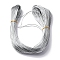 PU Leather Thread Cord, Flat, for DIY Jewelry Making, Gainsboro, 2x1mm, about 109.36 Yards(100m)/Bundle