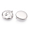 Non-Tarnish 304 Stainless Steel Pendants, Manual Polishing, Textured, Flat Round Charm, Stainless Steel Color, 19.5x17.5x4mm, Hole: 1.6mm