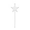 Non-Tarnish 201 Stainless Steel Pendants, Laser Cut, Star, Stainless Steel Color, 35x12x1mm, Hole: 1mm