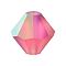 Preciosa® Crystal Beads, Czech Crystal, Bicone(451 69 302 Rondelle), 70040 20019 Indian Pink AB Matt, 6mm, Hole: 1mm