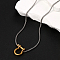 Stainless Steel Horseshoe Pendant Men's Necklaces, Casual Fashion for Everyday, Golden, 27.56 inch(70cm)