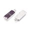 Fruit Alloy Enamel Charms, Sugarcane, Platinum, Indigo, 18.5x7x1.5mm, Hole: 1.4mm